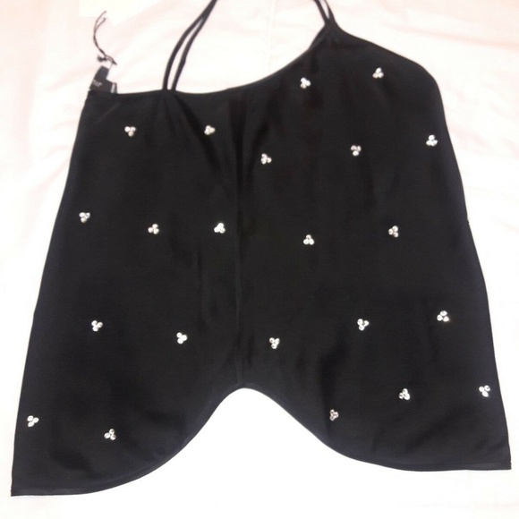 NWT Jill Stuart Black Embellished Camisole size 2 - Picture 3 of 8